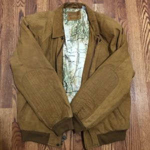 genuine leather tan marlboro jacket